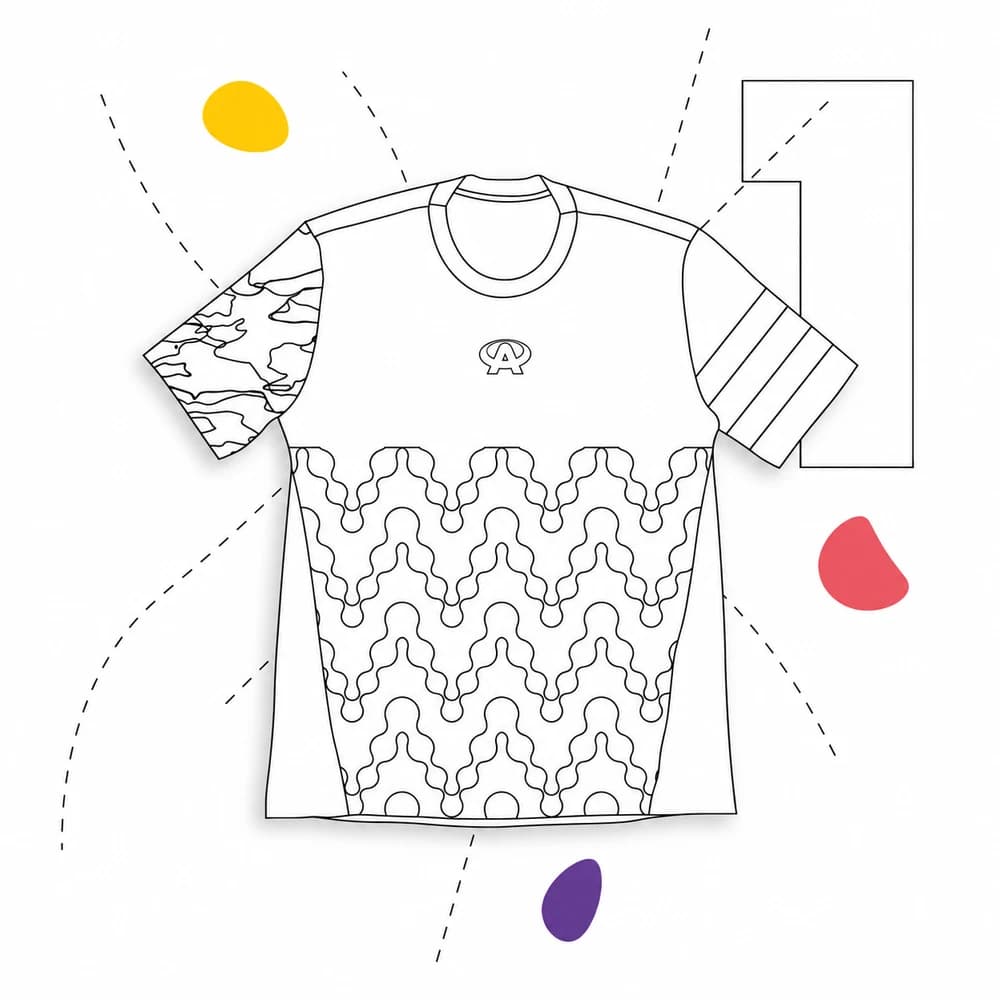 Étape 1 : dessin du maillot Athlete et de ses motifs