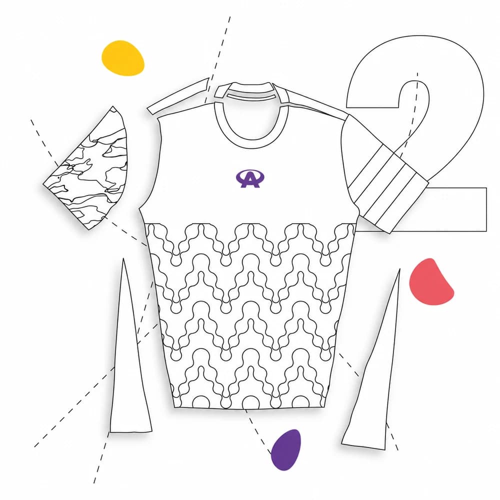 Étape 2 : pièces du patron du maillot avant assemblage